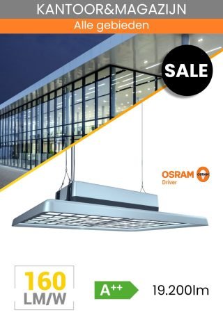 Dimbare Flat Highbay LED-armatuur in stijlvol design 120W/4000K