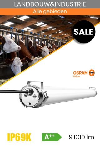 IP69K LED-lamp met Osram driver 1500mm 60W/4000K