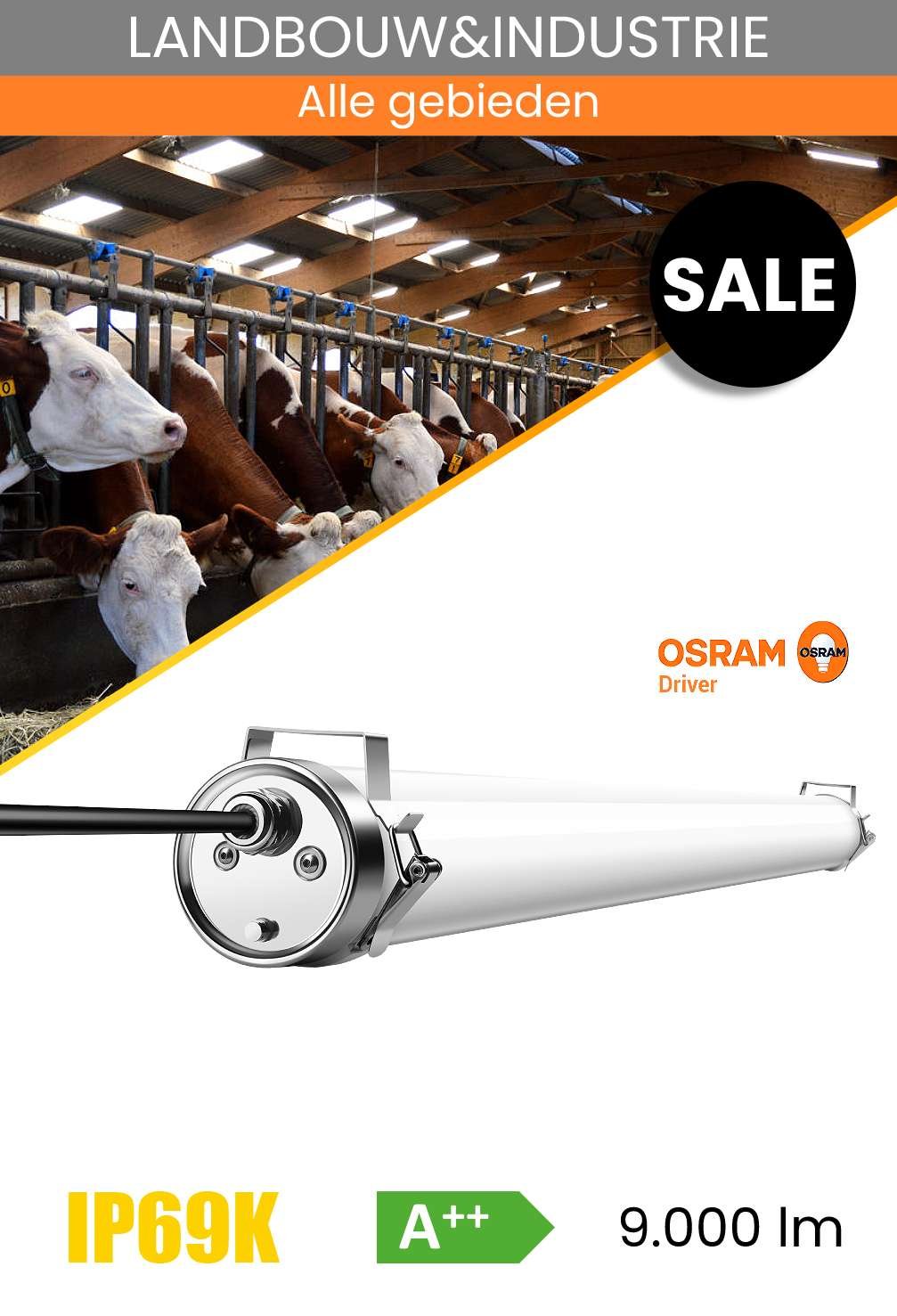 IP69K LED-lamp met Osram driver 1500mm 60W4000K